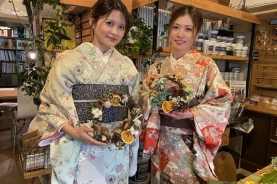 着物で京都観光 +「クリスマスリースづくり」♪